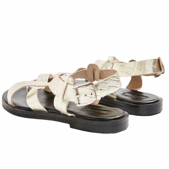 TOPSHOP Paige Sandal Embossed Leather Toe Wrap - Picture 9 of 15